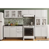 Cozinha Completa Evidence 4 Peças (2 Armários + 1 Balcão + 1 Paneleiro) C4P59 Branco - Bertolini