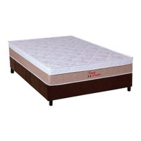Cama Box Casal: Colchão Ortopédico Orthoflex Foggia Premier + Base CRC Suede Brown(138x188)