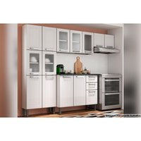 Cozinha Modulada Bertolini Múltipla  4 Peças (2 Armários + 1 Balcão + 1 Paneleiro) C4P80 Branco