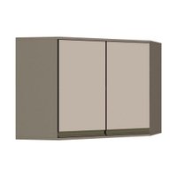 Módulo Cozinha Henn Connect Armário Canto Oblíquo  c/ 2 Portas Duna/Cristal