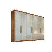 Guarda Roupa Casal 6 Portas e 8 Gavetas Robust Plus Freijo Cumaru c/ Fendi - Novo Horizonte
