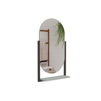 Espelheira de Banheiro Ori Parede Oval c/Prateleira Metalica 41X87CM cor Pistache - MGM