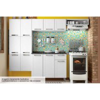 Kit de Cozinha Modulada 4 Peças Múltipla  (2 Armários + 1 Balcão + 1 Paneleiro) C4P79 Branco - Bertolini