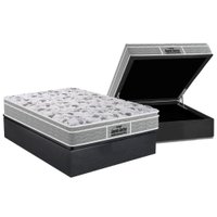 Cama Box Baú Casal: Colchão Anatômico Probel D45 / EP Guarda Costas PróExtreme Plus + Base CRC Suede Gray(138x188)