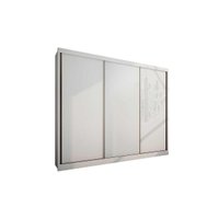 Guarda Roupas 3 Portas de Correr    e 6 Gavetas Diamond Plus Branco - Novo Horizonte