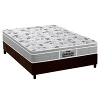 Cama Box Casal: Colchão Espuma D45 Probel /EP Guarda Costas Próextreme Plus + Base CRC Suede Brown(138x188)