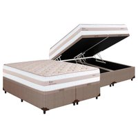 Cama Box Baú King: Colchão Molas Ensacadas Herval MasterPocket Kiev + Base CRC Courano Clean(193x203)