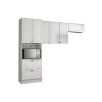Kit de Cozinha Modulada 3 Peças Americana  (2 Armários + 1 Paneleiro) CPT09 Branco - Henn