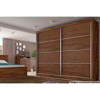 Guarda Roupa Casal Verona Plus c/4 Gavetas e 2 Portas de Correr Braúna - Europa