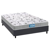 Cama Box Casal: Colchão Anatômico Probel D45/EP Guarda Costas Próextreme Double Face + Base CRC Suede Gray(138x188)