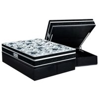 Cama Box Baú King: Colchão Anatômico Probel D28 / EP ProDormir Advanced Tech1000 Plus + Base CRC Suede Gray(193x203)