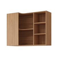 Armário Aéreo p/ Cozinha Estela de Canto c/5 Nichos 92cm Freijo - MGM