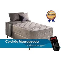 Colchão Solteirão Molas Plus Size Magnético c/ Vibro Massagem c/ Commodite Ensacadas (96x203x34) - Anjos