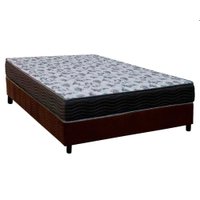 Cama Box Casal: Colchão Ortopédico Ortobom D33/EP Fort Tech ISO 100 + Base CRC Courano Brown(138x188)