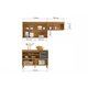 Cozinha Completa Princesa 2 Peças (1 Armário + 1 Balcão) C2P21 Freijo/Off White - Nesher