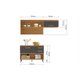 Cozinha Completa Princesa 2 Peças (1 Armário + 1 Balcão) C2P21 Freijo/Off White - Nesher