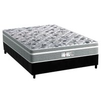 Cama Box Casal: Colchão Molas MasterPocket Ensacadas Probel   Evolution + Base CRC Suede Black(138x188)