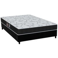 Cama Box Casal: Colchão Molas Ensacadas Orthoflex MasterPocket Starflex Black + Base CRC Suede Black(138x188)