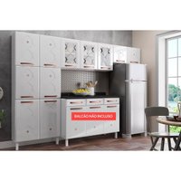Cozinha Compacta Mirage New 3 Peças (2 Armários + 1 Paneleiro) CPT114 Branco - Telasul