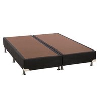 Cama Box Base Universal Queen Americana Suede Nero Black (158x198x23) - Ortobom