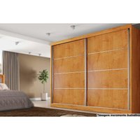 Guarda Roupa Casal Verona Plus c/4 Gavetas e 2 Portas de Correr Peroba - Europa