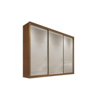 Guarda Roupas 3 Portas de Correr   e 8 Gavetas Diamond Plus Freijó/FendiOff - Novo Horizonte