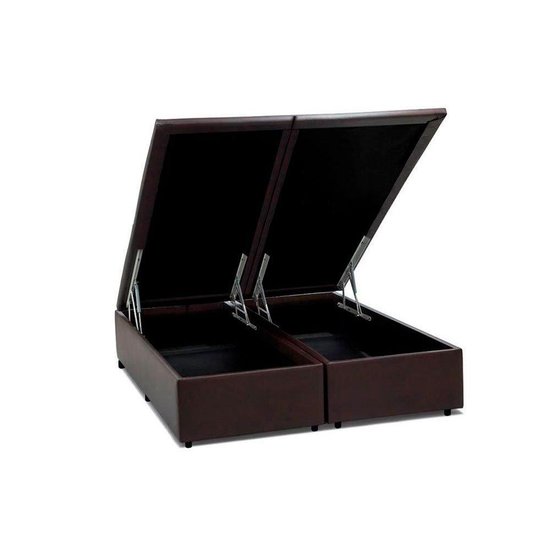 Cama Box Baú Universal King Courano Brown (193x203x35) - Costa Rica