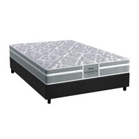 Cama Box Casal: Colchão Ortopédico Probel D28/EP Advanced Tech1000 Plus + Base CRC Suede Gray(138x188)