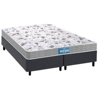 Cama Box King: Colchão Anatômico Probel D45/EP Guarda Costas Próextreme Double Face + Base CRC Suede Gray(193x203)
