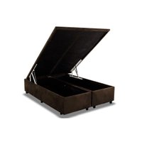 Cama Box Baú King Universal Suede Brown (186x198x35) - Costa Rica
