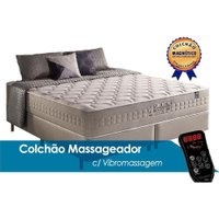 Colchão King Molas Plus Size Magnético c/ Vibro Massagem c/ Commodite Ensacadas (193x203x34) - Anjos