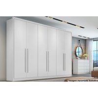 Guarda Roupa Casal 6 Portas e 6 Gavetas Robust Plus Branco - Novo Horizonte