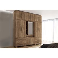 Guarda Roupa 3 Portas 1 e 7 Gavetas Londres Capelinha Atacama - Santos Andirá