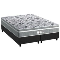 Cama Box King: Colchão Molas Probel MasterPocket Ensacadas Evolution + Base CRC Suede Cinza(193x203)