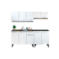 Kit de Cozinha Completa 4 Peças Evidence  (2 Armários + 2 Balcões) C4P61 Branco - Bertolini