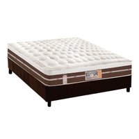 Cama Box Casal: Colchão Molas Pocket Ensacadas Castor  Silver Star Air Híbrido + Base CRC Suede Brown(138x188)