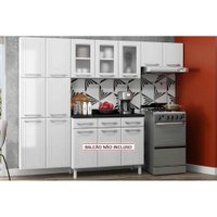 Cozinha Modulada Completa Topázio 3 Peças (2 Armários + 1 Paneleiro) CPT123 Branco - Telasul
