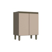 Módulo Cozinha Henn Connect Balcão c/ 2 Portas s/ Tampo 60cm Duna/Cristal