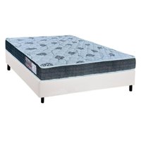 Cama Box Casal: Colchão Espuma D45 Orthoflex /EP Cecina + Base CRC Suede  White(138x188)