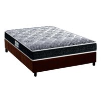 Cama Box Casal: Colchão Ortopédico Probel D33/EP  Advanced Tech1500 + Base CRC Suede Brown(138x188)