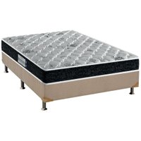 Cama Box Casal: Colchão Anatômico Probel D45 Firmepedic Advanced Tech2000 + Base CRC Suede Clean(138x188)