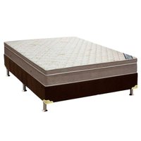 Cama Box Casal: Colchão Molas Ensacadas Ortobom SuperPocket Light Saúde + Base CRC Suede Brown(138x188)