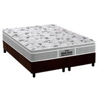 Cama Box Queen: Colchão Anatômico Probel D45/EP Guarda Costas Próextreme Plus + Base CRC Suede Brown(158x198)