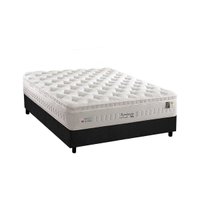 Cama Box Casal: Colchão Molas Anjos MasterPocket Ensacadas Impressione + Base CRC Suede Gray(138x188)