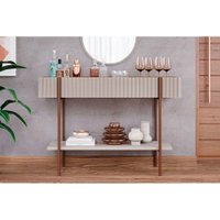Aparador de Sala Jantar Aparador Cimol Lira 1 Prateleira Off White/Nature - Cimol