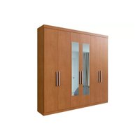 Guarda Roupa Casal 6 Portas e 3 Gavetas c/ Espelho PH1127 Carvalho - Herval