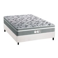 Cama Box Casal: Colchão Molas MasterPocket Ensacadas Probel   Evolution + Base CRC Courano Branco(138x188)