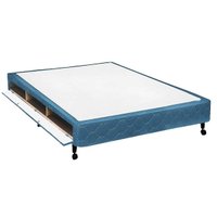 Cama Box Closet Viúva  Poli Tecido Blue (128x188x27) - Castor