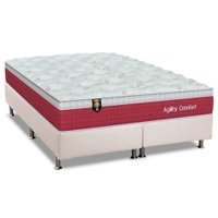 Cama Box King: Colchão Molas Ensacadas Orthoflex MasterPocket Agility Confort + Base CRC Courano White(193x203)