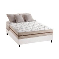 Cama Box Casal: Colchão Molas Anjos MasterPocket Ensacadas Classic + Base CRC Courano Branco(138x188)